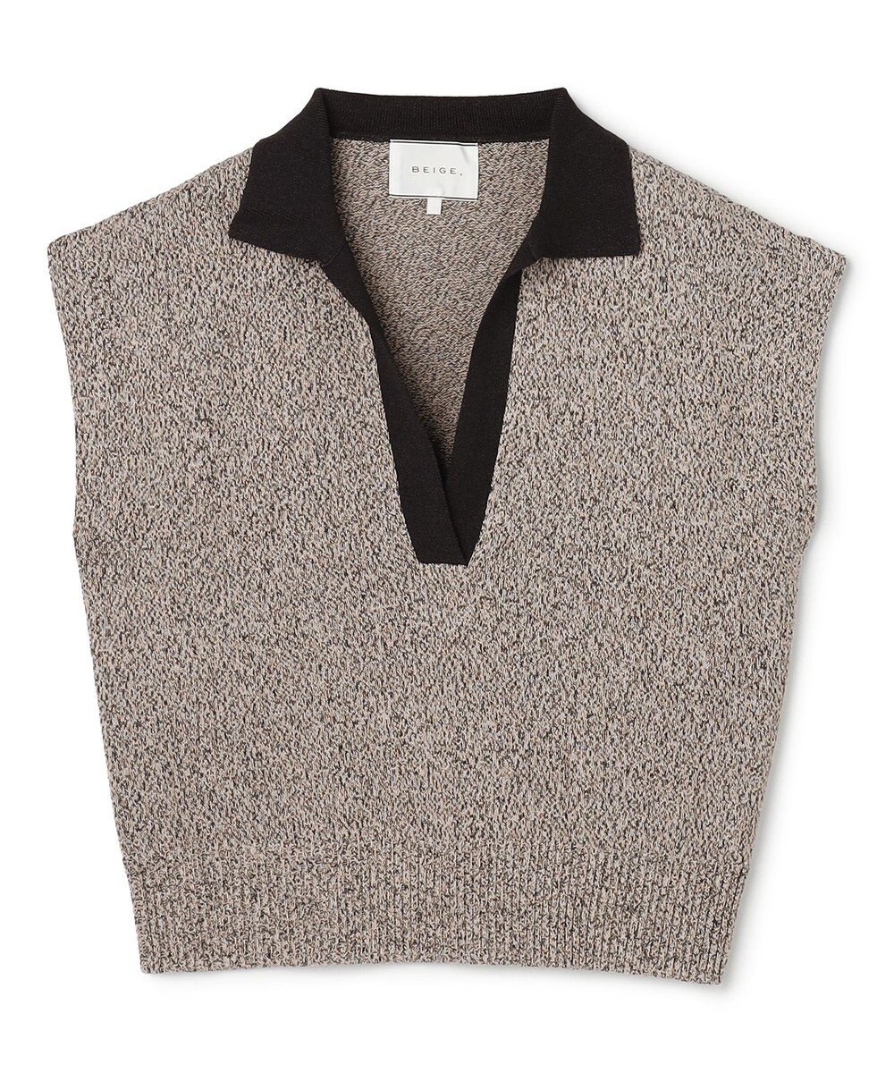 BEIGE， AGATE / バイカラー スキッパーニット 