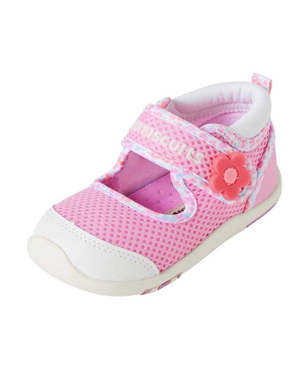 MIKI HOUSE HOT BISCUITS 【14-15.5cm】ワンストラップ風 ダブルラッセル セカンドベビーシューズ 
