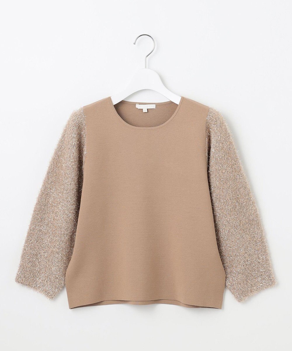 自由区 L 【洗える】フェザーラメ ニット 