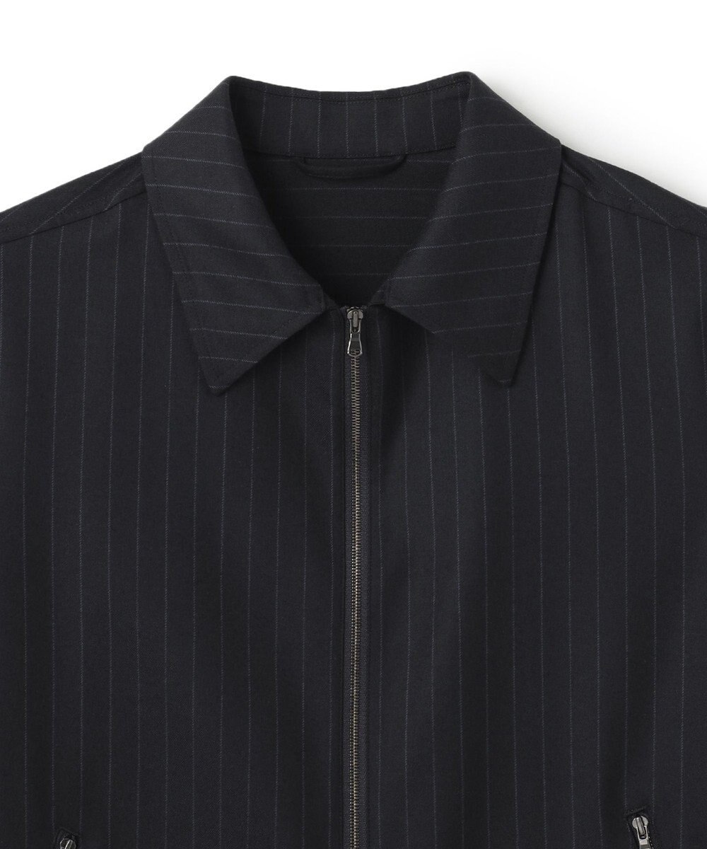 JOSEPH HOMME SAXONY PINSTRIPE ZIP UP JACKET 