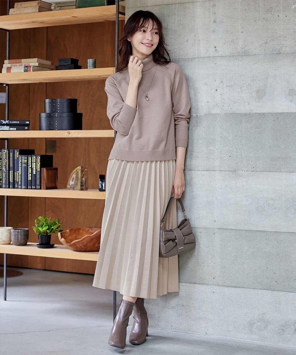 Tiaclasse 【新色追加】スエードポンチプリーツスカート 