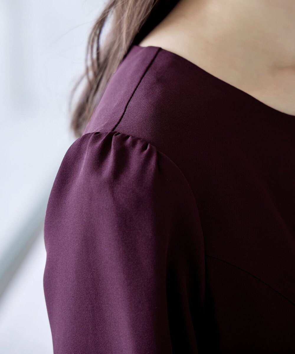 Tiaclasse 【セレモニー・新色追加・洗える】アシメリボンベルトフレアワンピース 