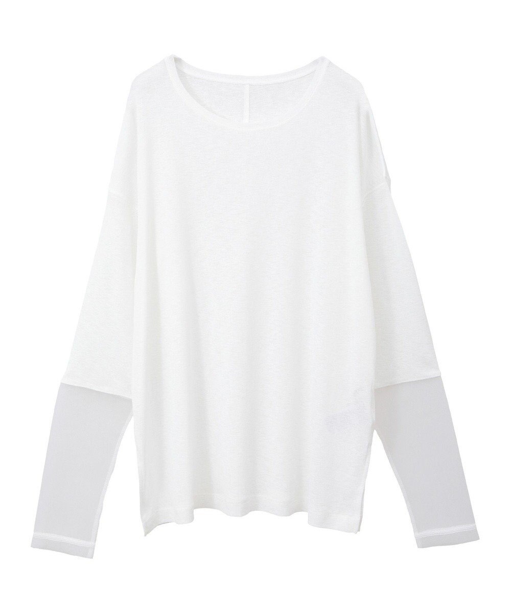 earth music&ecology ラメシアースリーブプルオーバー 