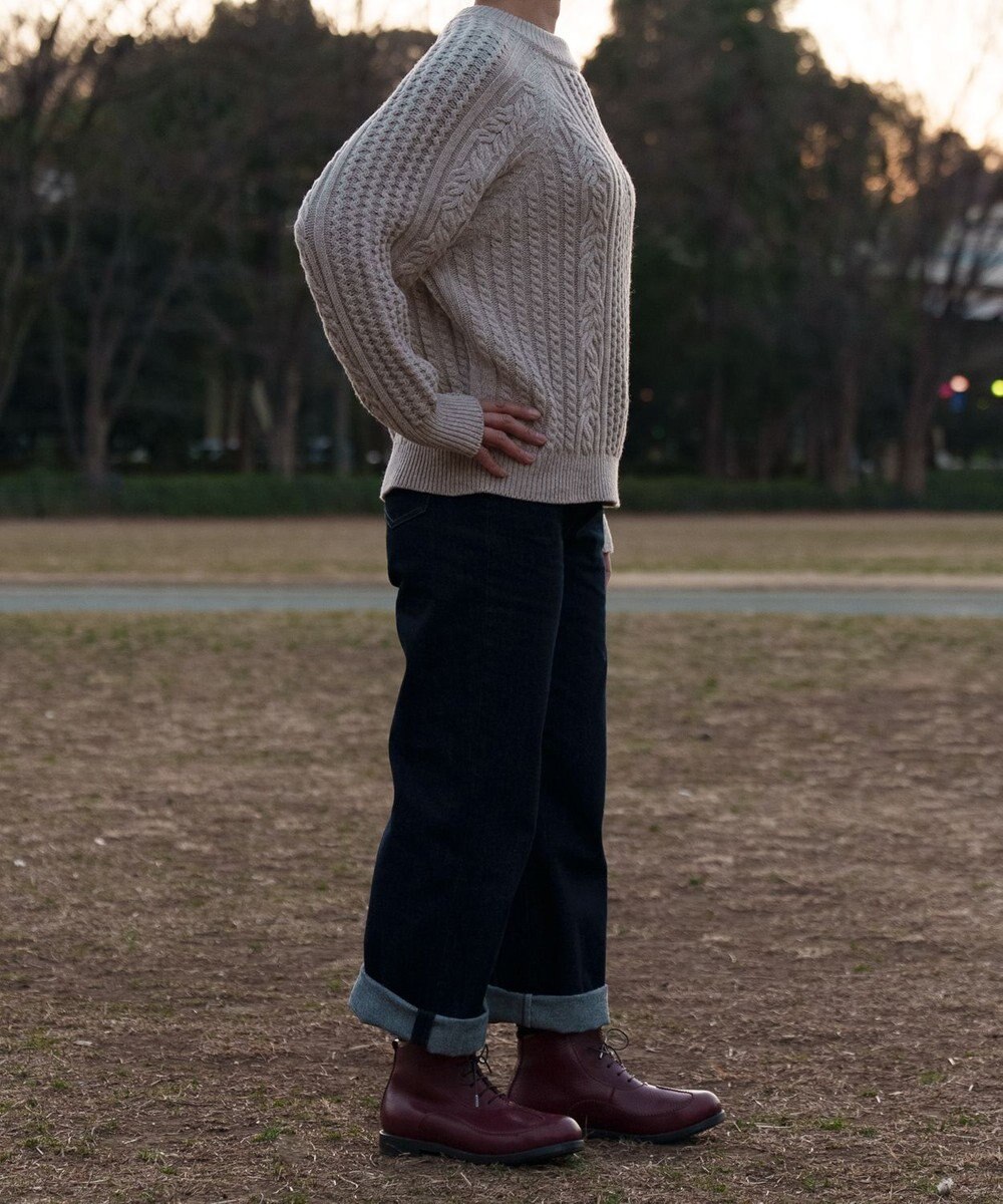 muuc 〈上質なカシミヤウール〉立体ケーブル編みプルオーバー〈しっとり柔らかい〉〈日本製〉〈オンオフ使えるきちんと感〉 