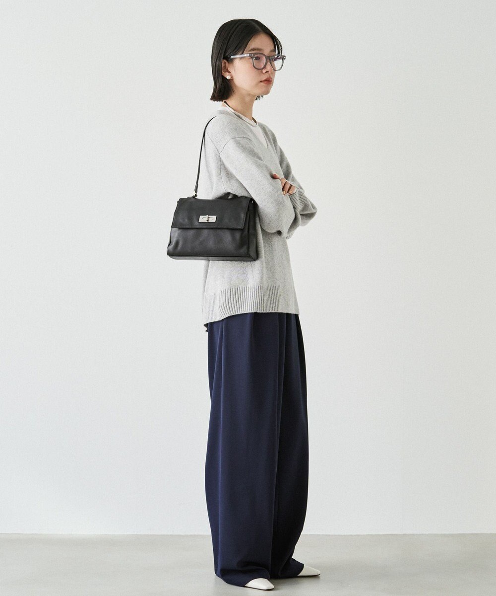 russet ソフトレザーフラップミニトートバッグ(CE-1674) 