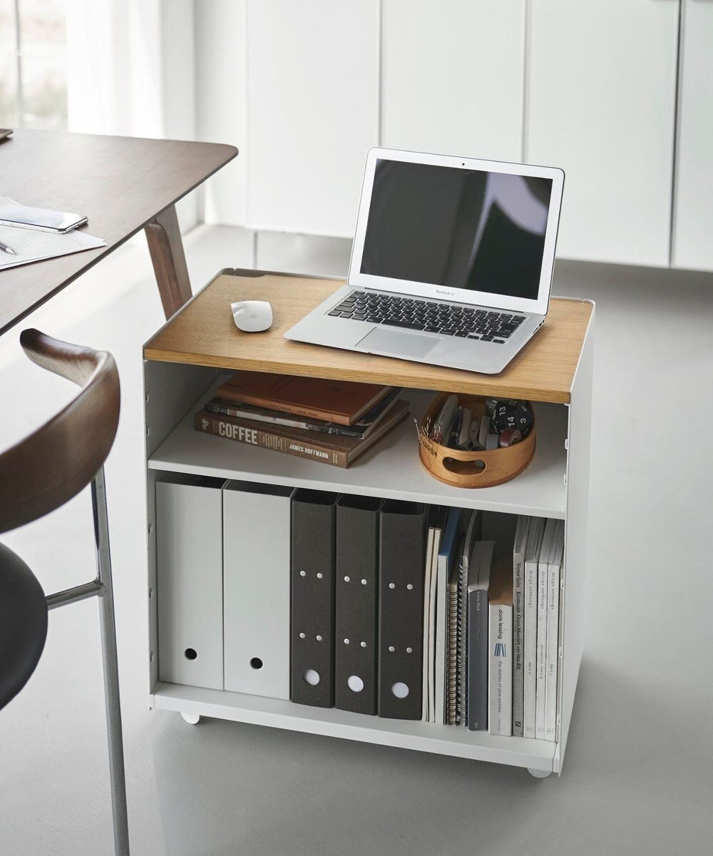 tower 隠せるテレワークワゴン タワー ホワイト 