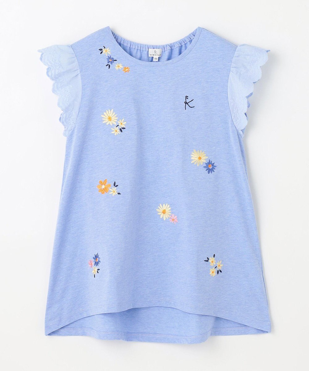 組曲 KIDS 【150-160㎝】フラワーエンブロイダリー チュニック 
