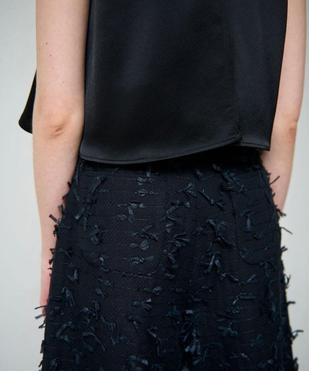 GRACE CONTINENTAL リボンヤーンフレアパンツ 