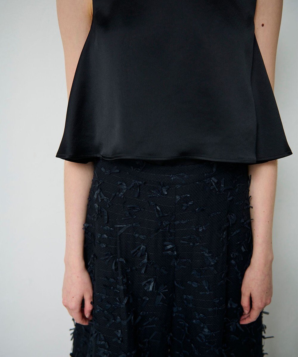 GRACE CONTINENTAL リボンヤーンフレアパンツ 