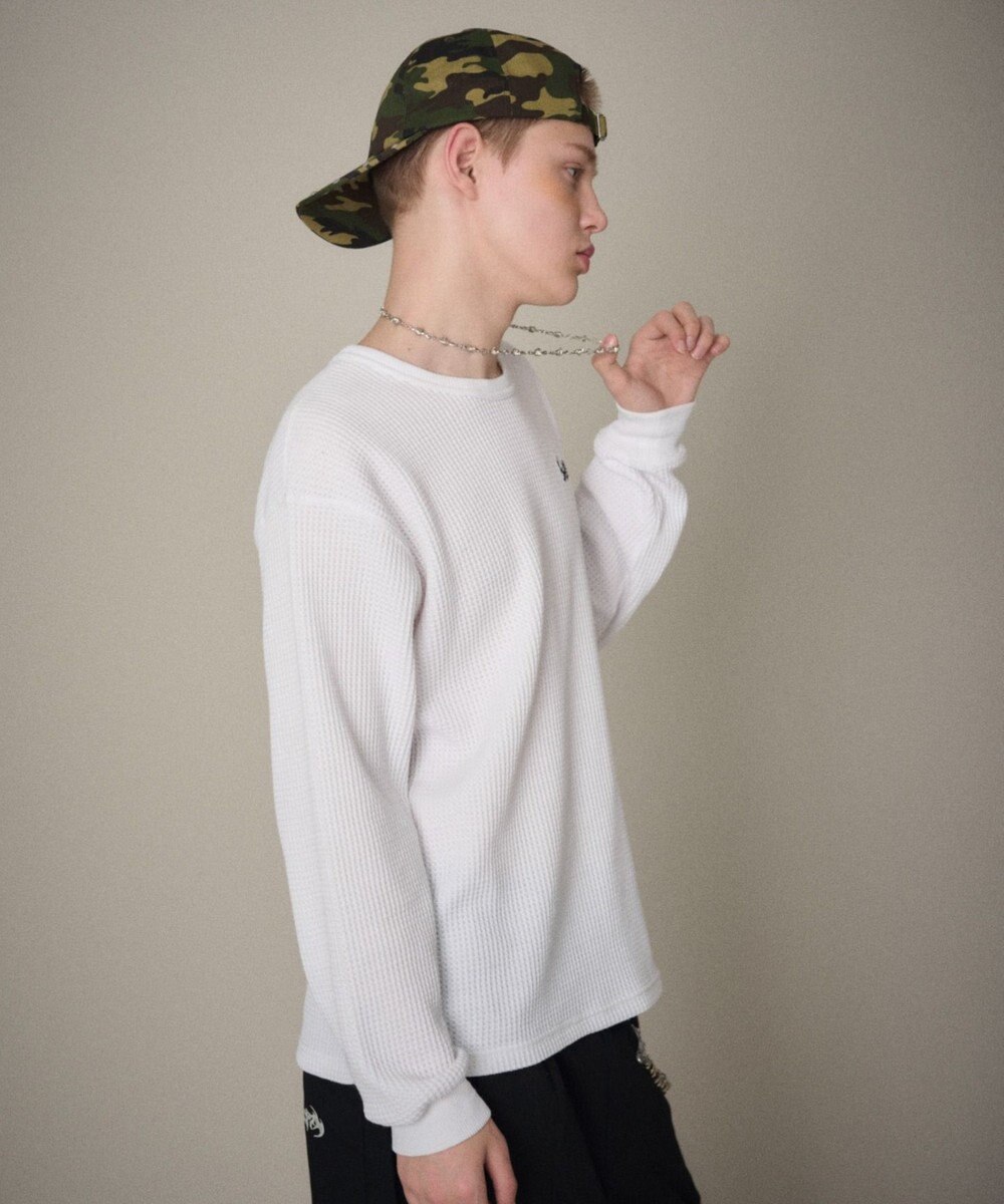 WEGO 【ユニセックス着用ITEM】ワッフルロゴT（長袖） 