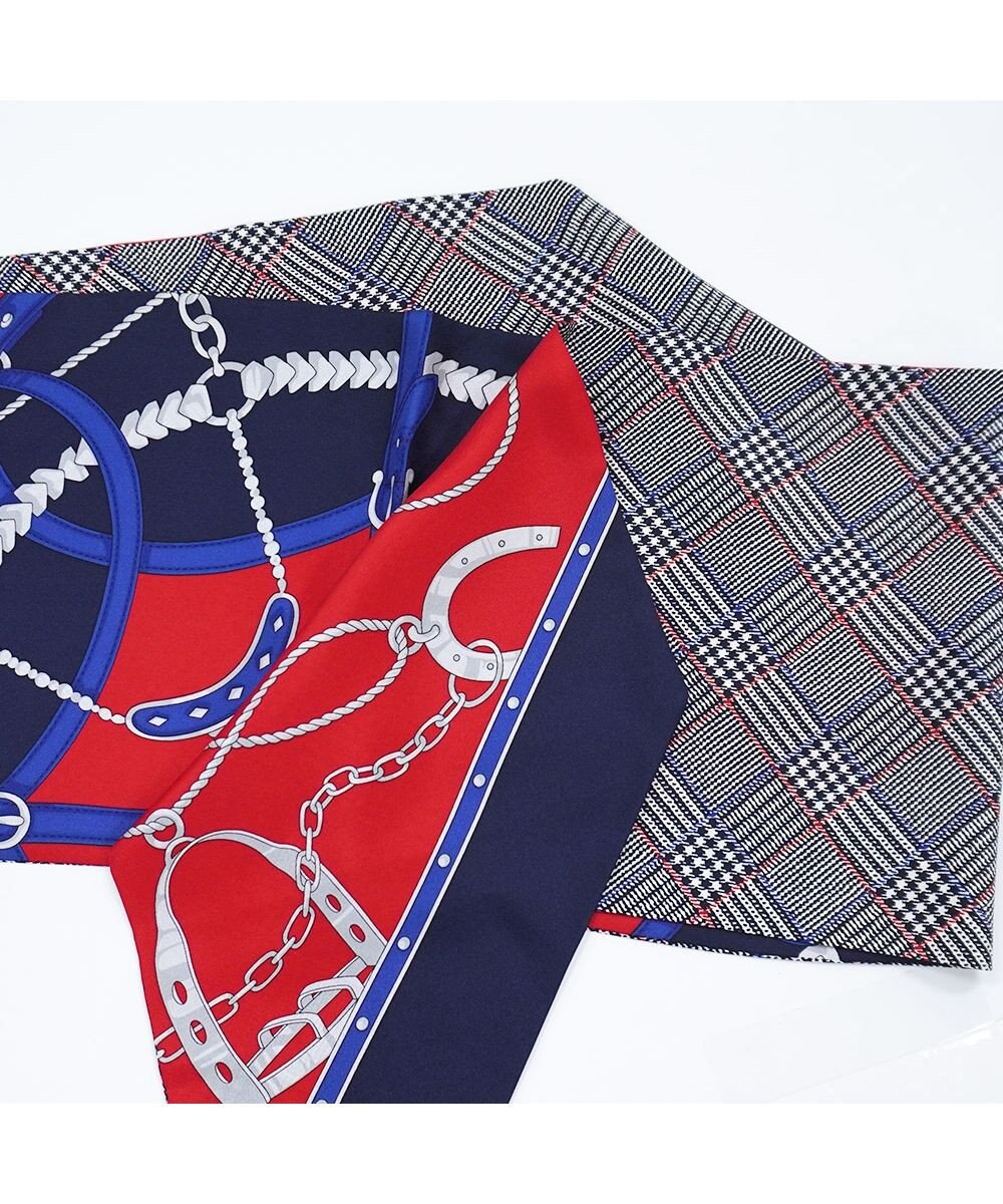 Marca ＜秋の新色！＞【Marcaオリジナル】ベルト＆グレンチェック剣先  シルクツイル 剣先スカーフ 