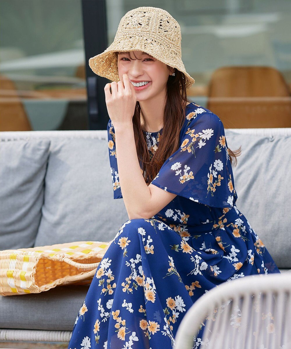 Tiaclasse クロシェ柄編みバケットハット 