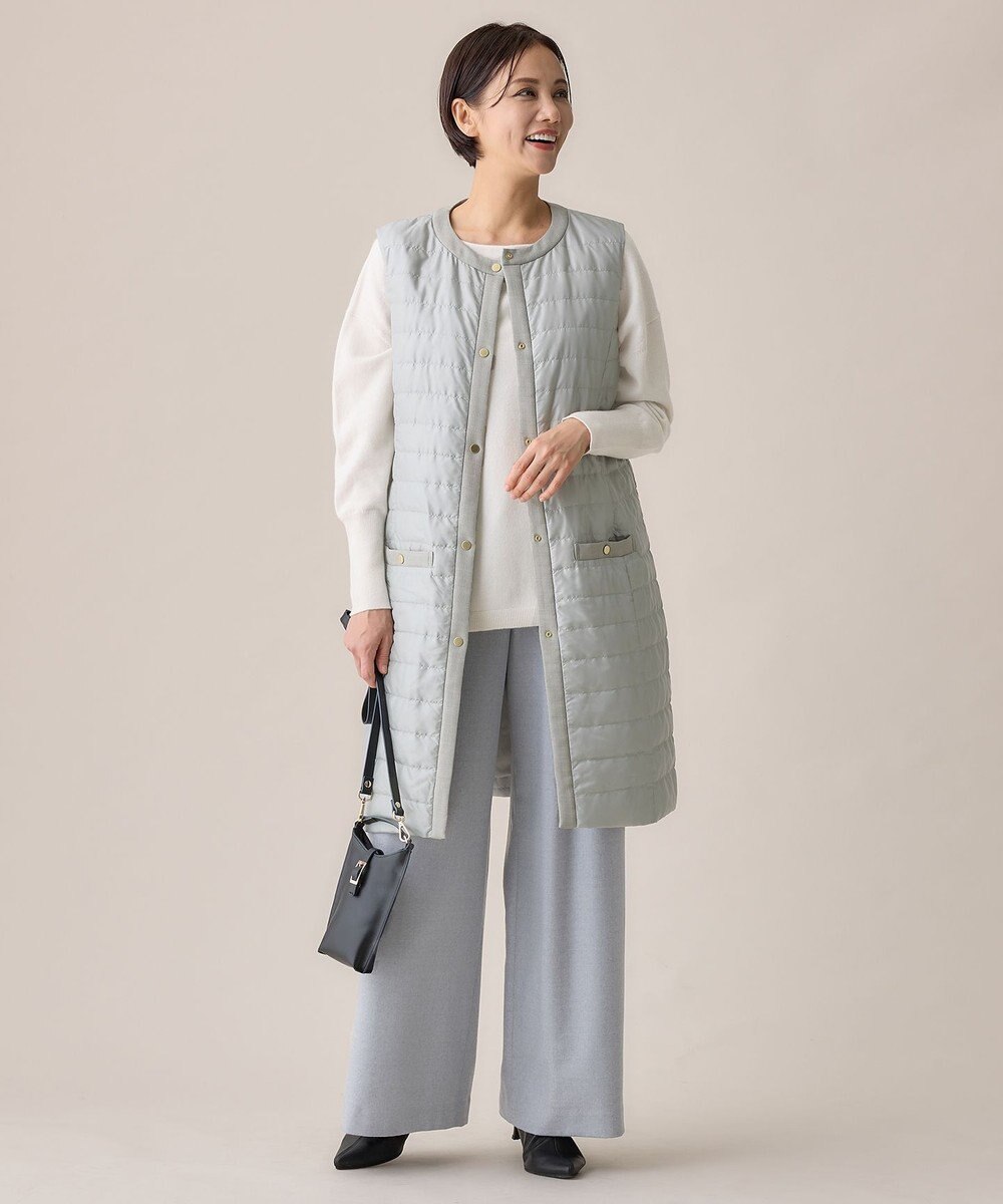 自由区 【洗える】ライトダウン ジレ 