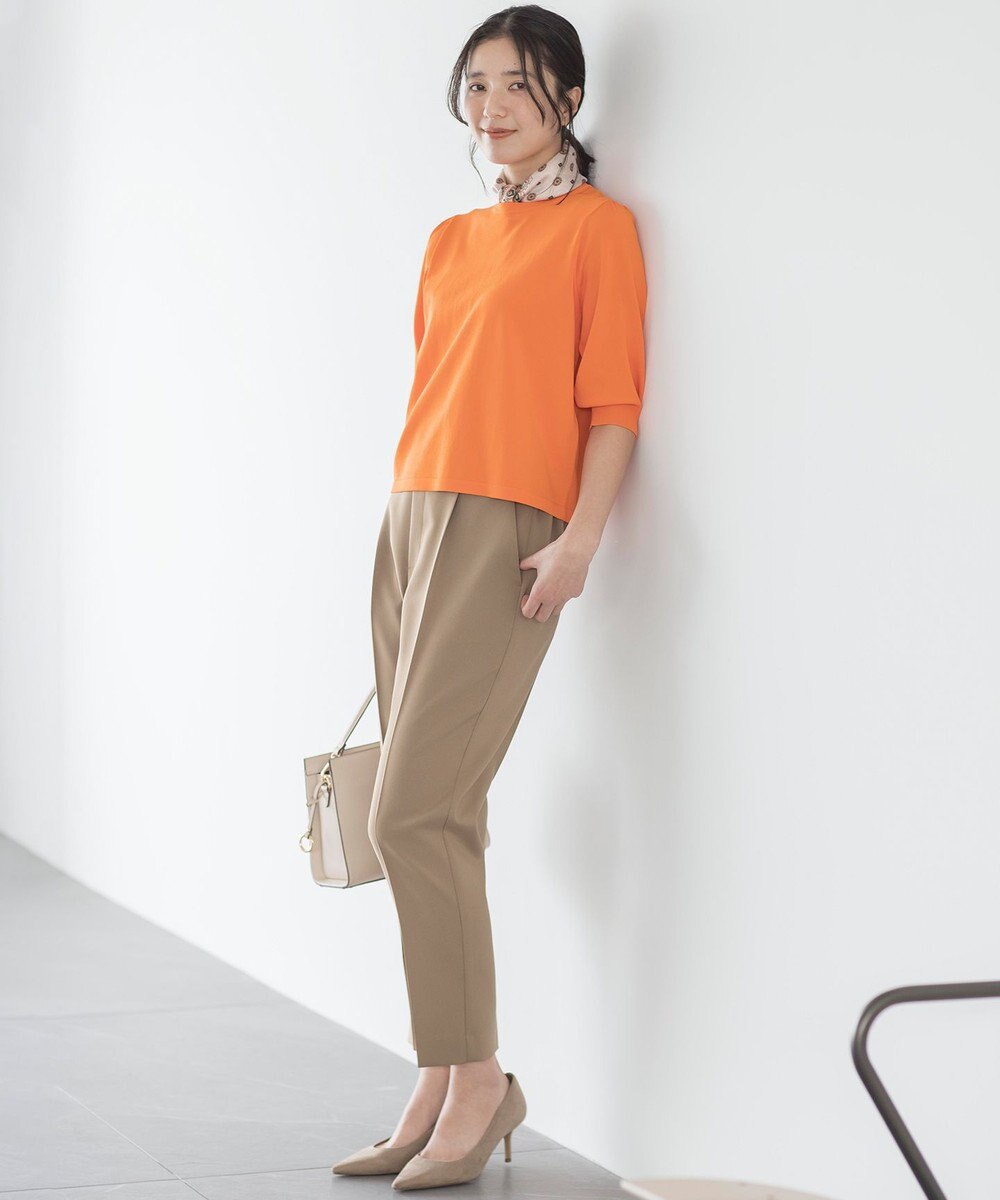 組曲 L 【UVケア・接触冷感】MINA 6分袖ニットプルオーバー 