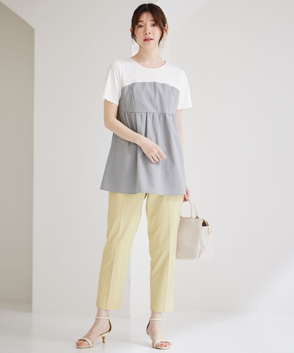 ANY SIS 【接触冷感・UVカット・撥水】クールタッチテーパード パンツ 