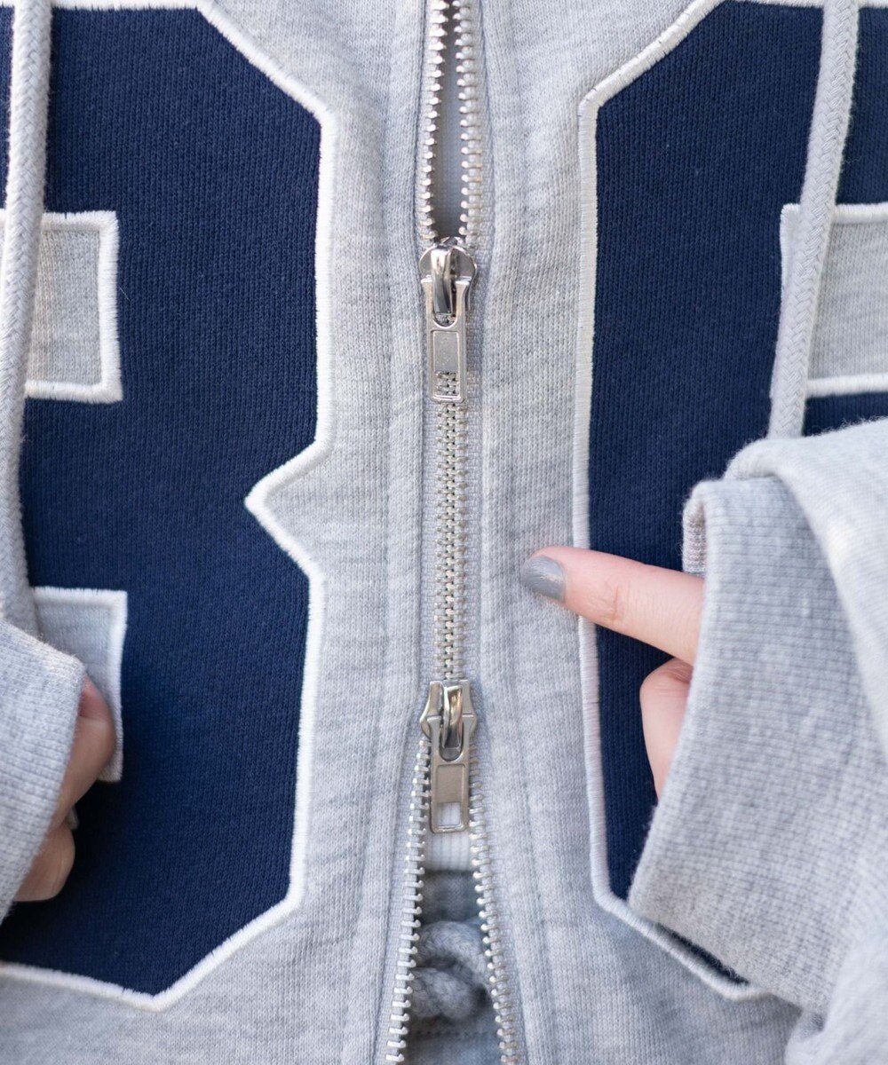 WEGO ナンバリングビッグジップパーカー 