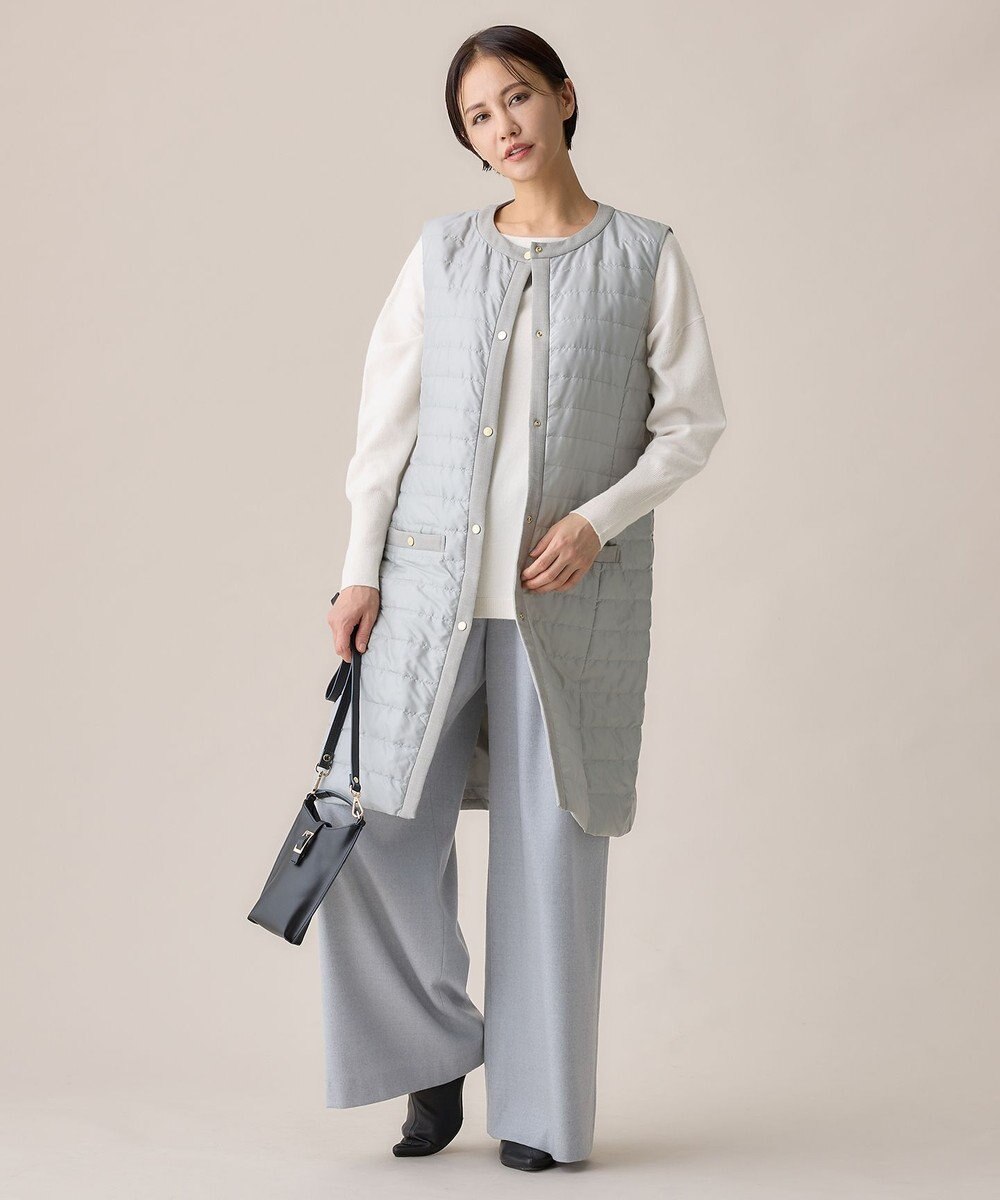 自由区 【洗える】ライトダウン ジレ 