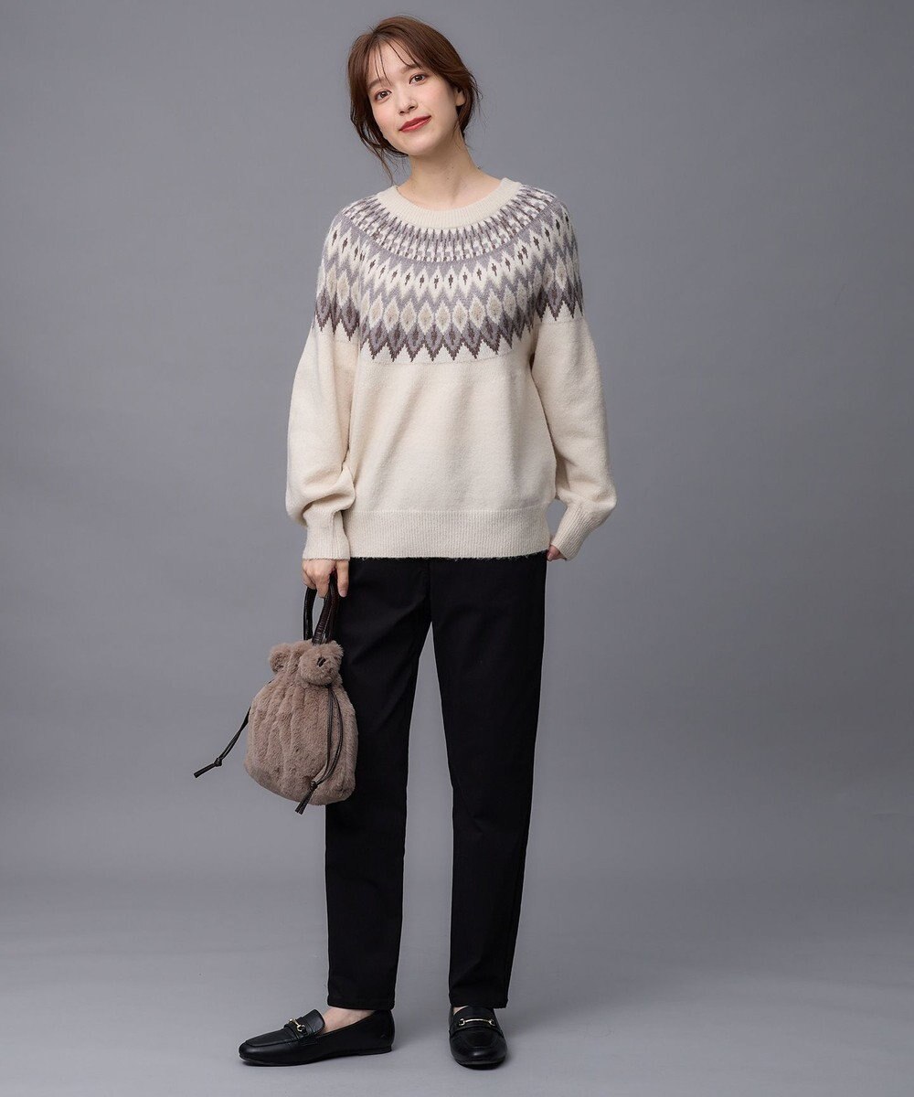 ANY 【洗濯機可能】フェザー求心ニット 