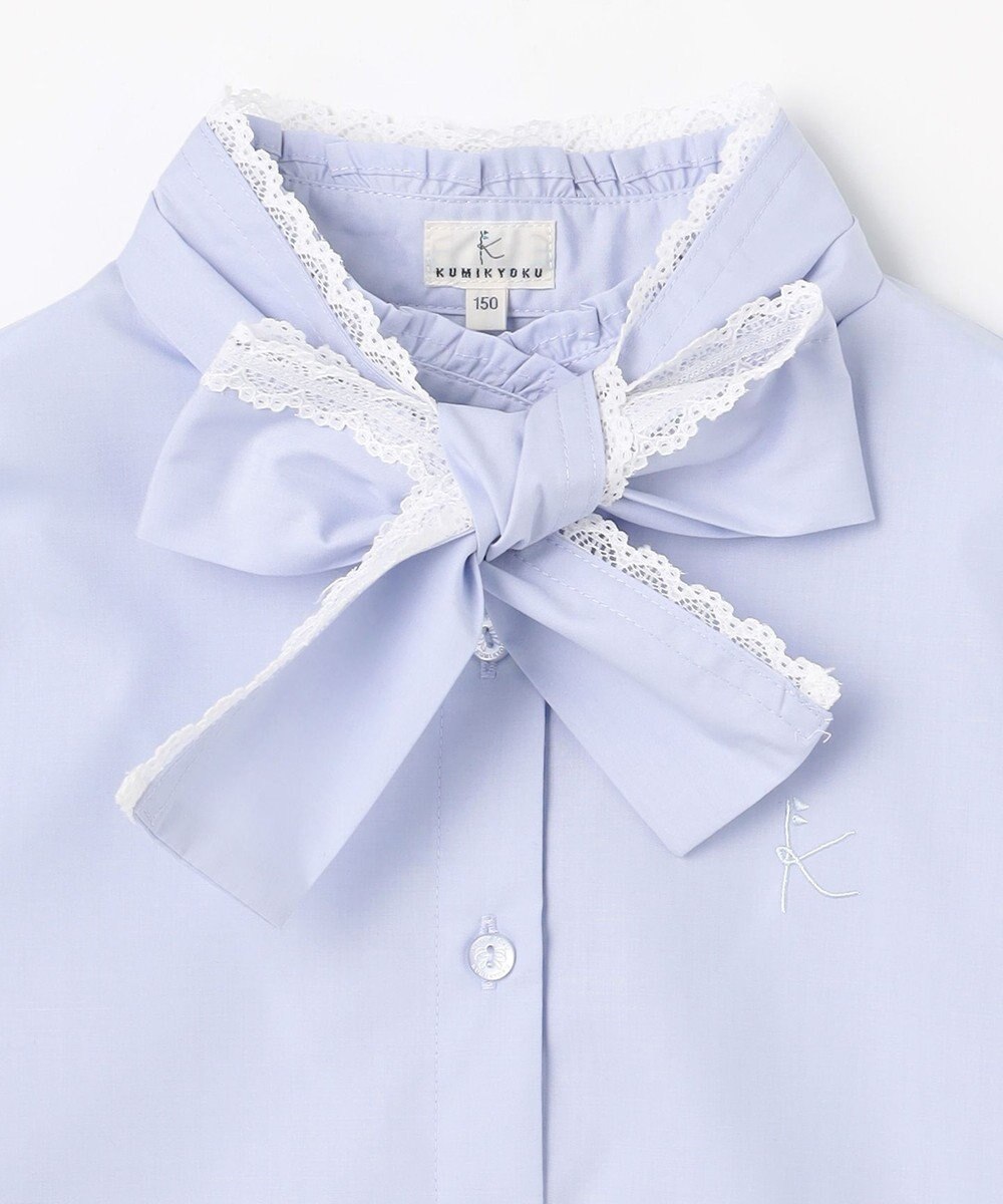 組曲 KIDS 【150-170㎝】 レースリボンタイブラウス 