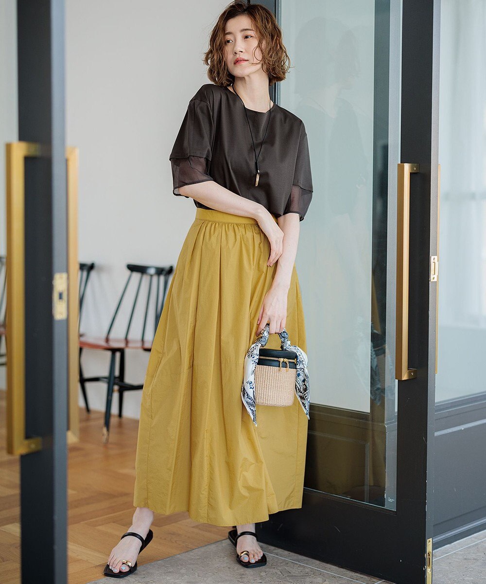 23区 S 【洗える】ナイロンコットンポプリン スカート 