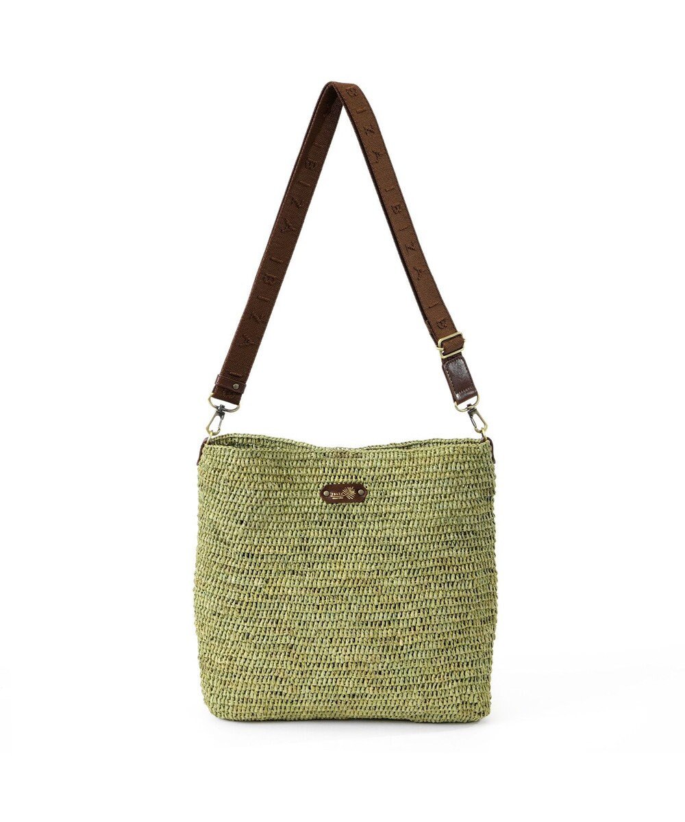 IBIZA ラフィア　ショルダーバッグ（草木染め） 