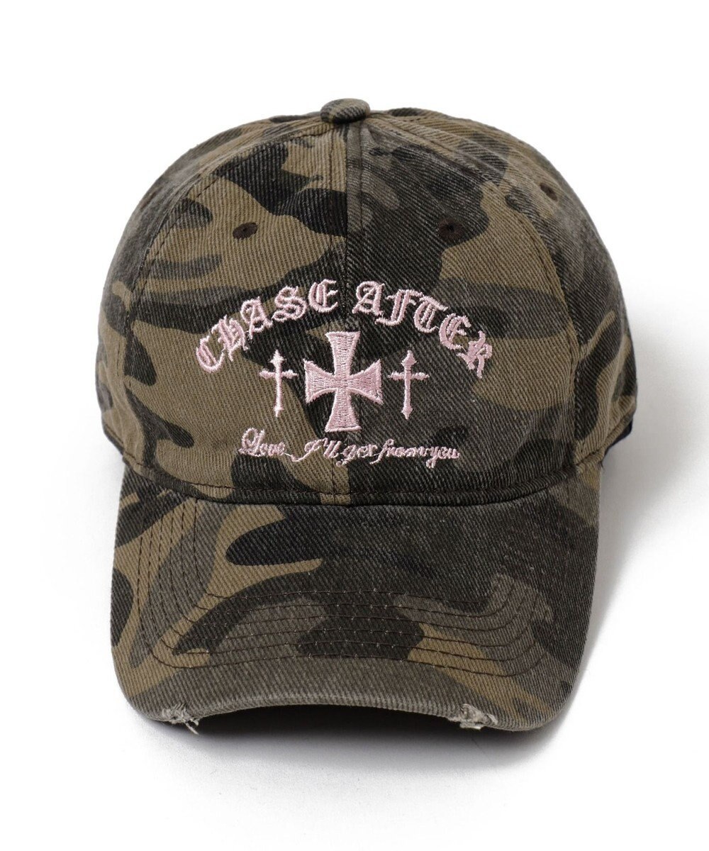WEGO クロス刺繍カモフラキャップ 