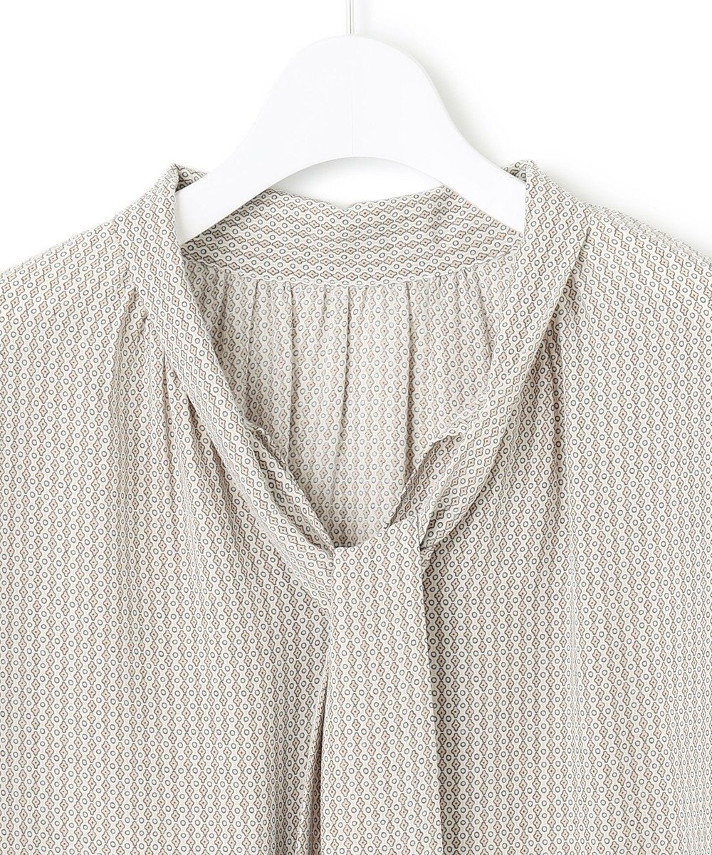 23区 L 【洗える】ヴィンテージ プリント ボウタイ ブラウス 