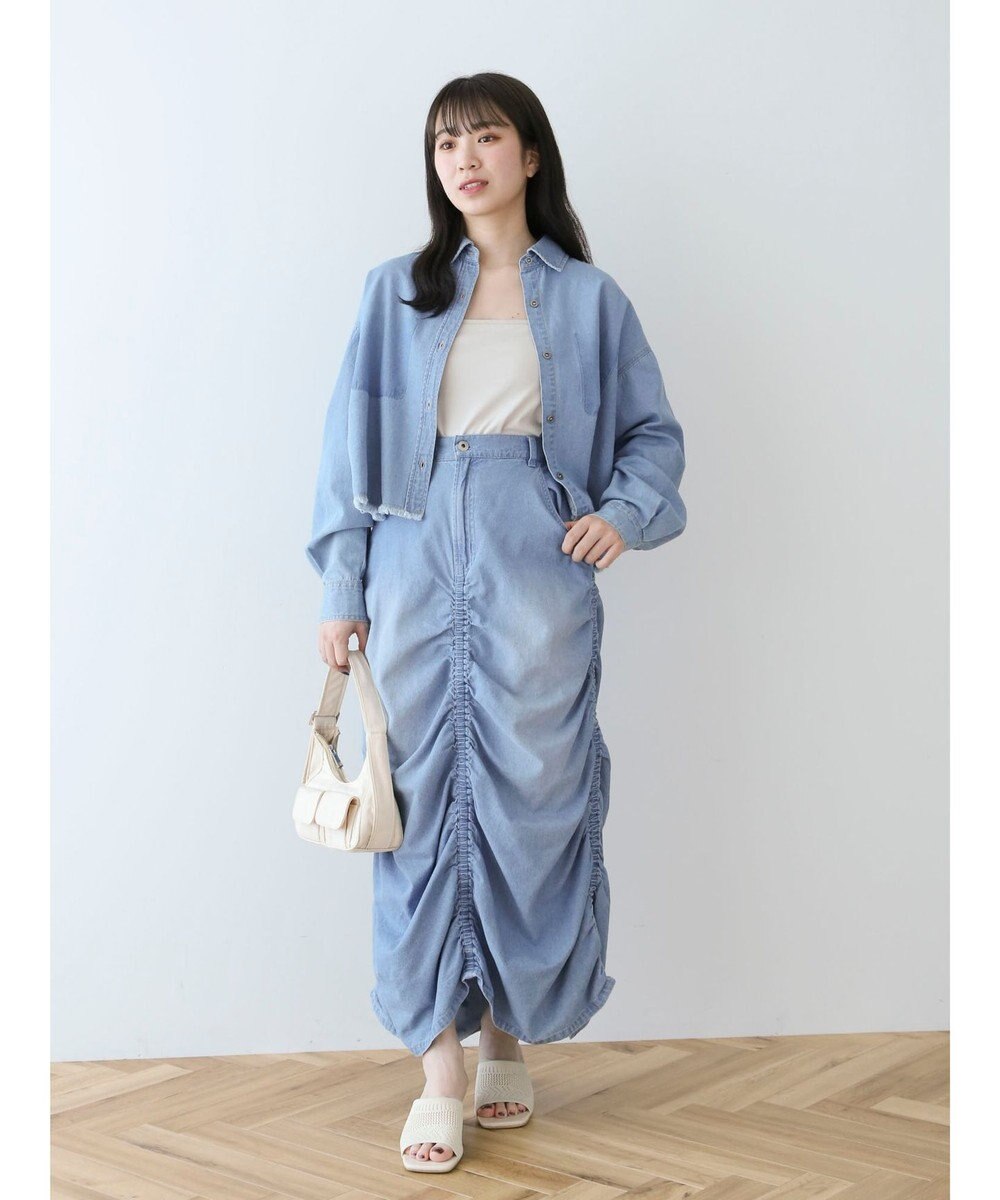 Green Parks ・ＳＵＧＡＲ　ＳＰＯＯＮ　クロップドデニムシャツ 