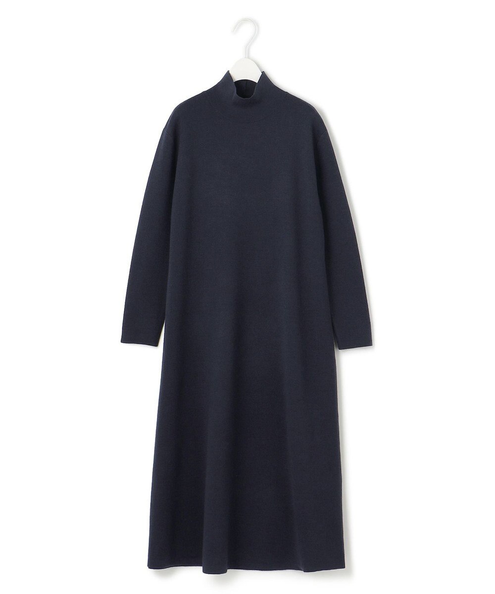 ICB L ウールブレンドスムース ハイネックワンピース 