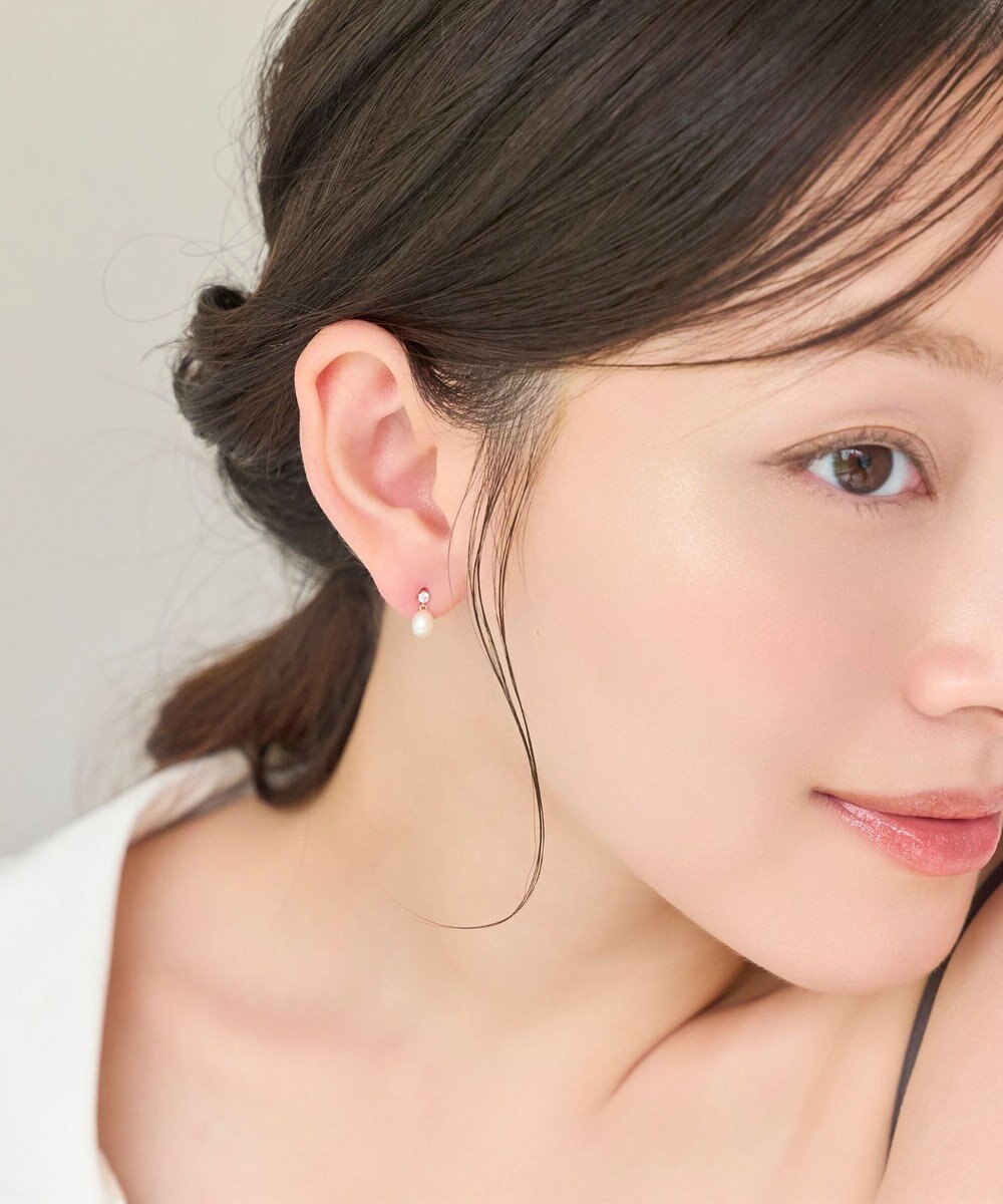 Phoebe 【K10】エリプスパールビジューピアス 