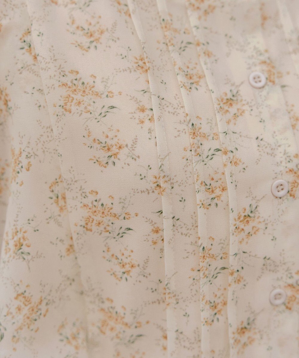 Tiaclasse 【小倉優子さん着用・洗える】フレアスリーブ柄ワンピース 