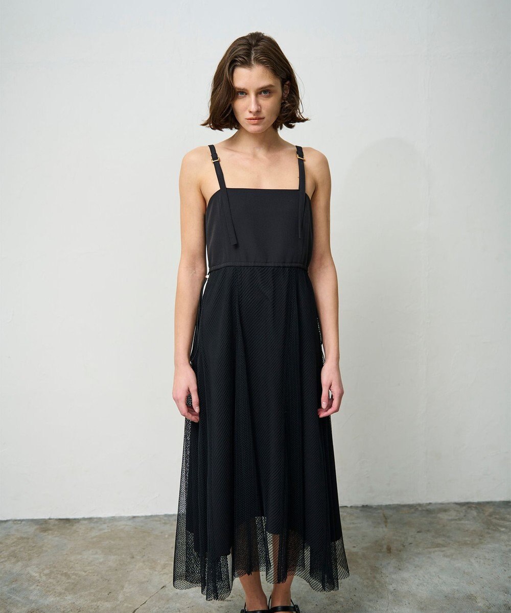 GRACE CONTINENTAL メッシュコンビキャミワンピース 