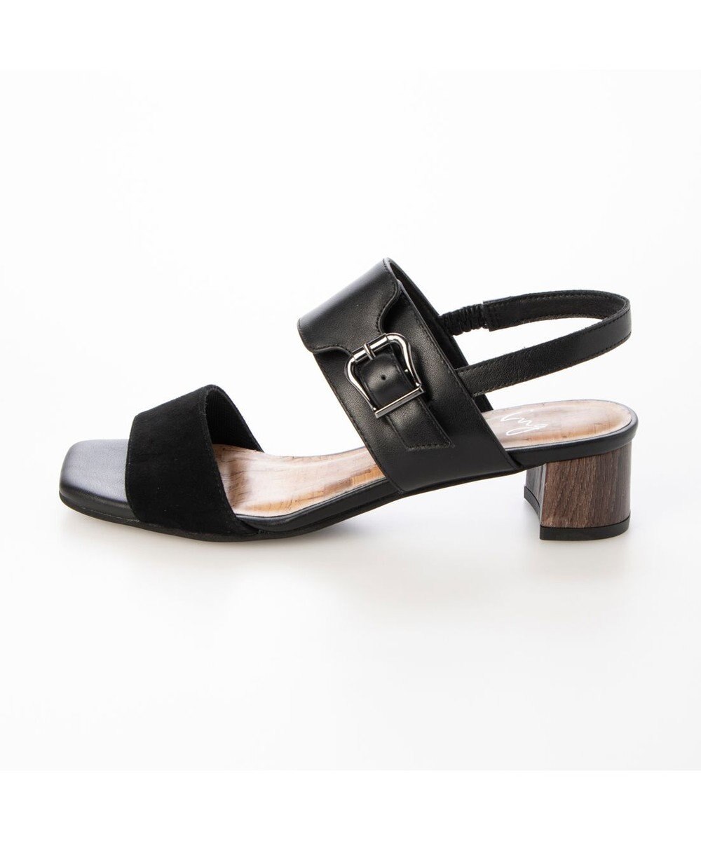 ing <ing>スクエアトゥバックベルトサンダル 