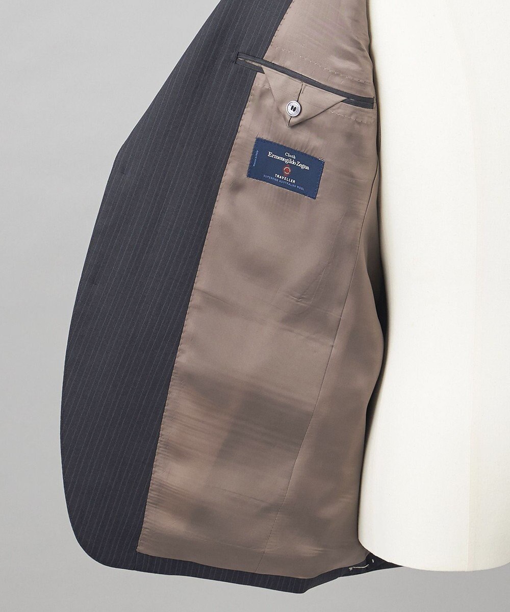 GOTAIRIKU 【Ermenegildo Zegna】TRAVELLER　スーツ（ライトグレーストライプ） 