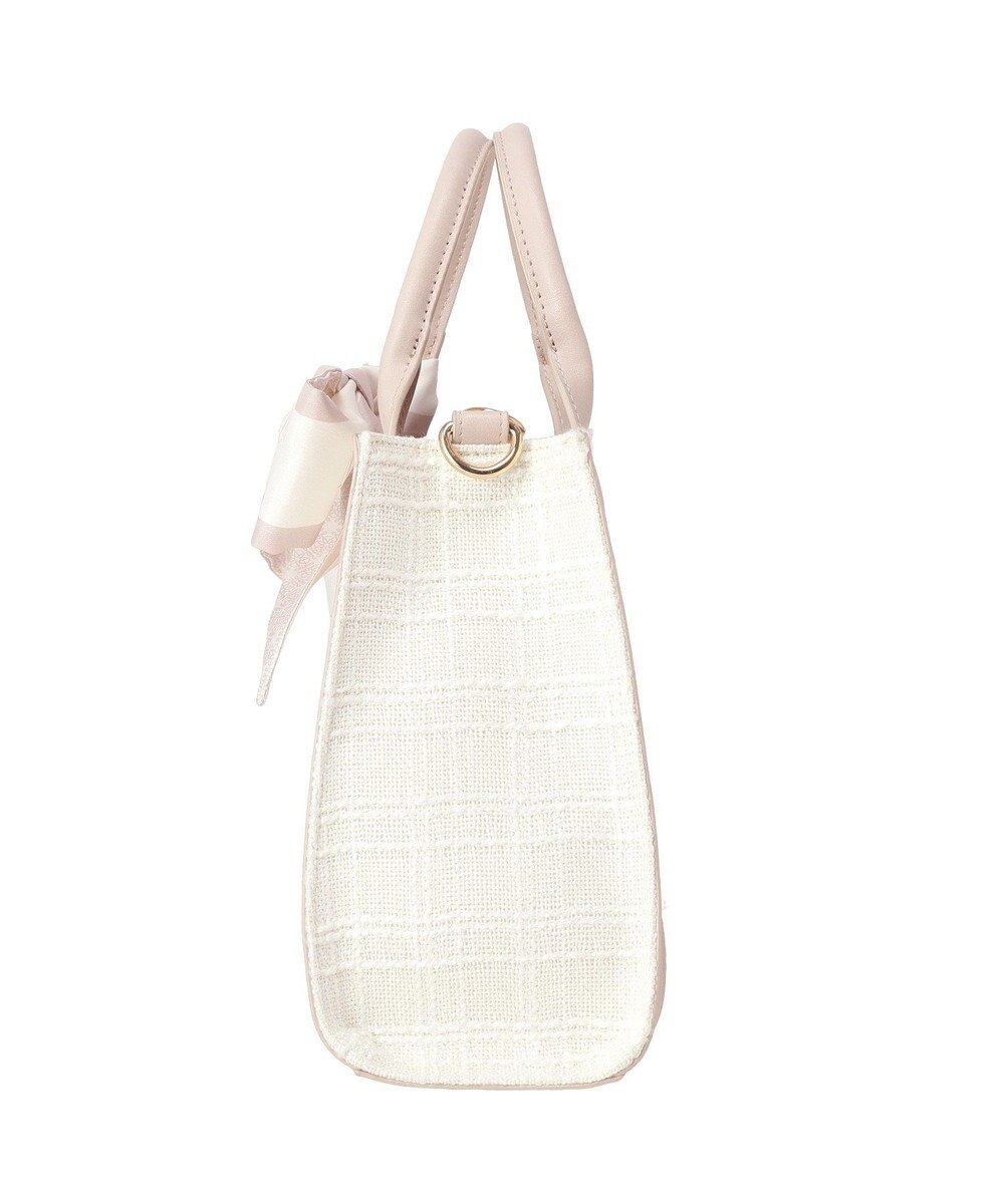 Maison de FLEUR スカーフ付きツイード2Wayバッグ 