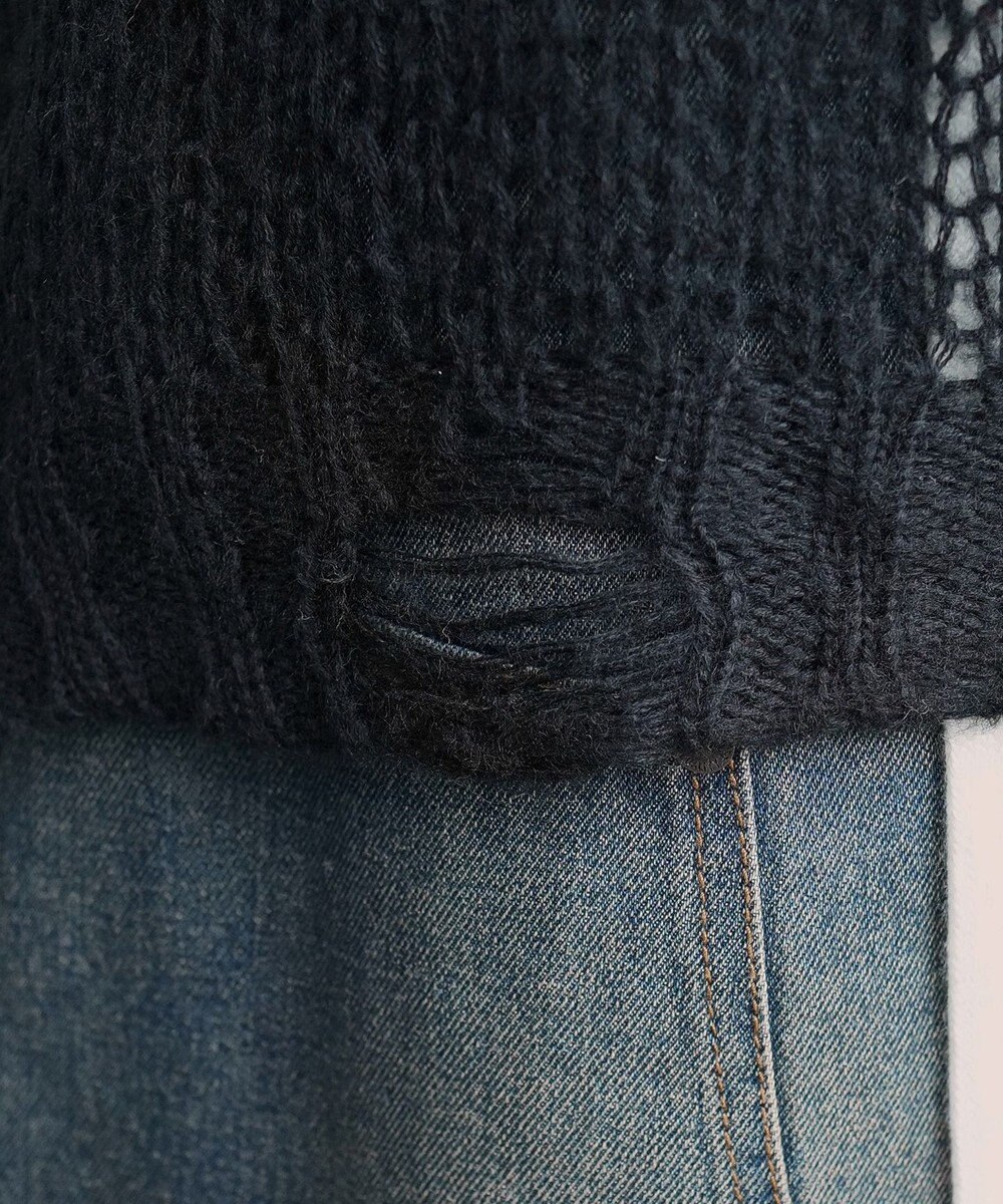 WEGO モヘアタッチボーダーBIGニット 