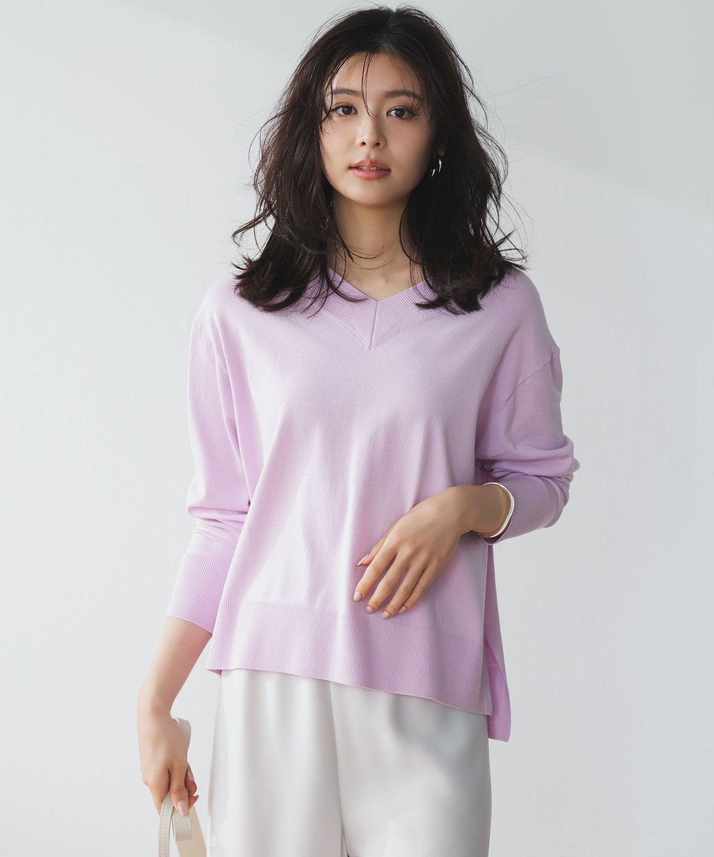 UNFILO マイビューティニット Vネック 