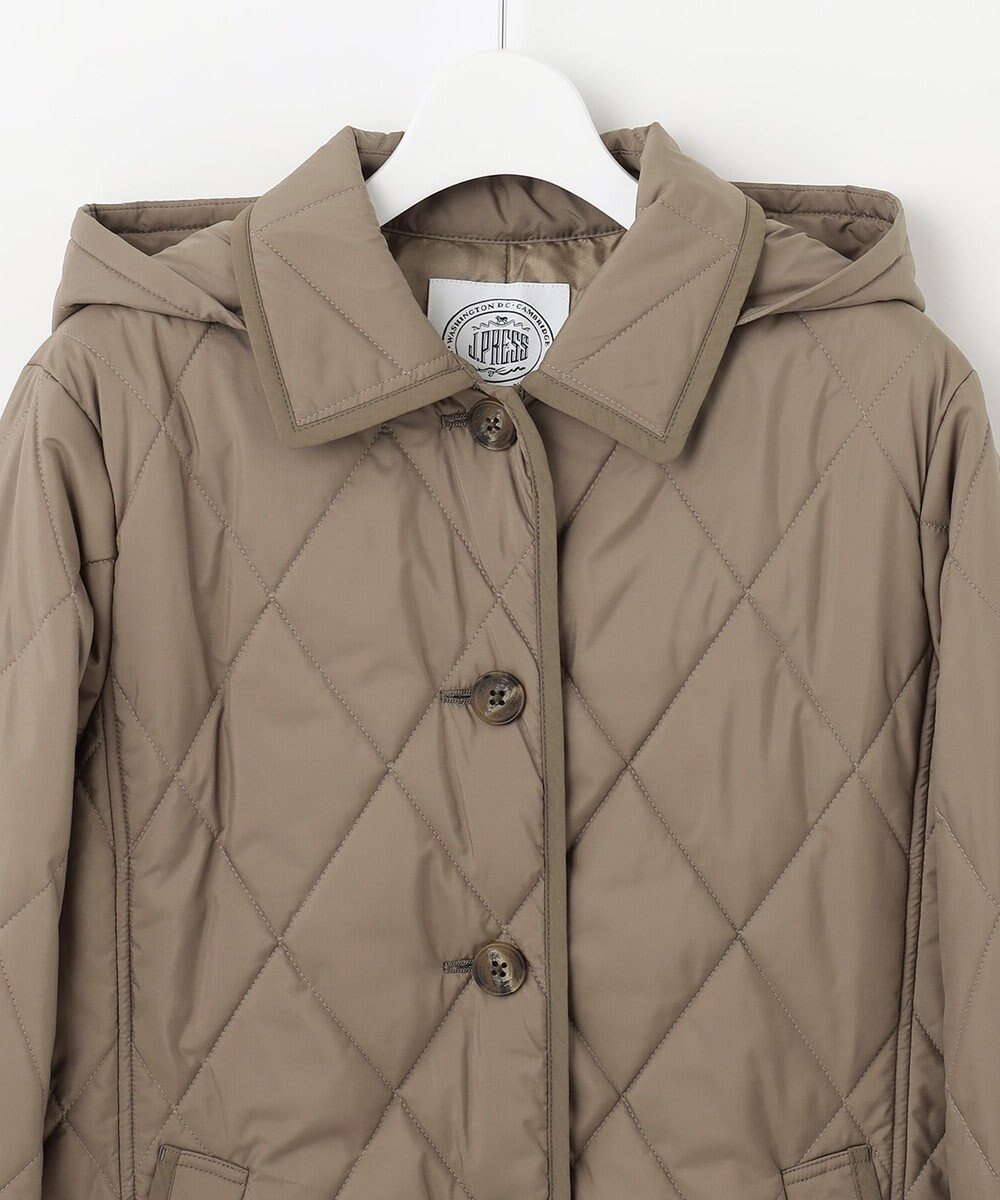 J.PRESS LADIES L 【抗菌防臭】コンパクトタフタプレミアム撥水 ショート アウター 