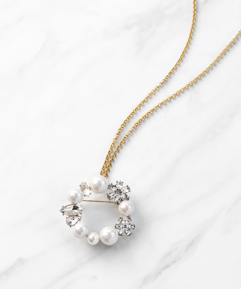 TOCCA BOUQUET BROOCH NECKLACE 2WAY ブローチネックレス 