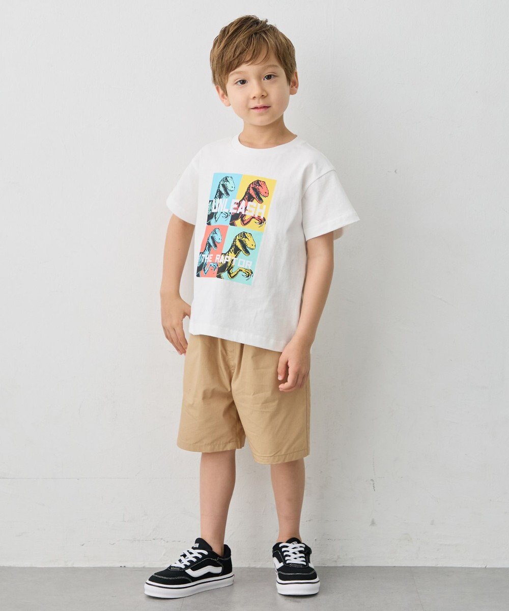 ANY KIDS 【洗濯機可能】恐竜プリント 半袖Tシャツ 