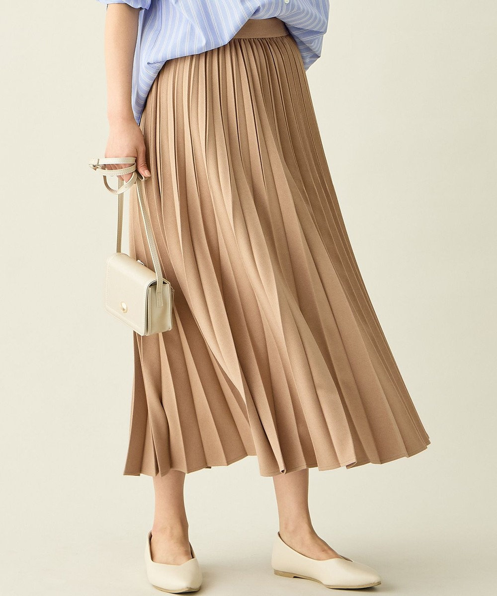 ANY 【新色追加/ウエストゴム】ウーリッシュプリーツスカート 