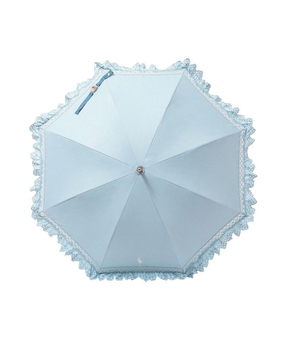 MOONBAT 【遮光/晴雨兼用日傘】POLO RALPH LAUREN(ポロ ラルフローレン) エンブフリル 長傘 遮熱 UV 