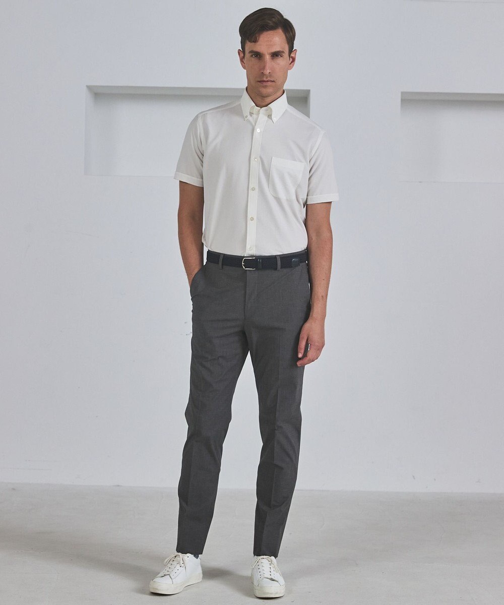 GOTAIRIKU 仕事で着られる 冷んやり綿パン【接触冷感/ストレッチ】ストレッチサマーポプリン 