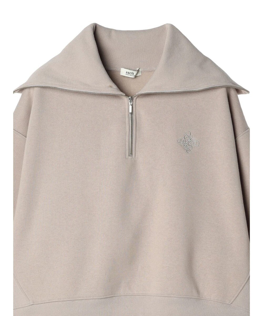 earth music&ecology ハーフＺＩＰ裏起毛プルオーバー 