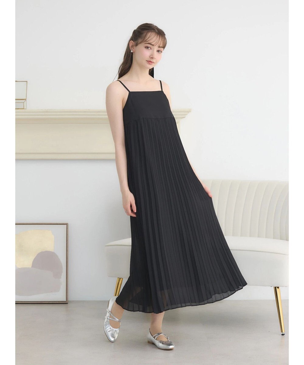 earth music&ecology ＳＥＴ２点　オーガンジー刺繍＋プリーツワンピース 