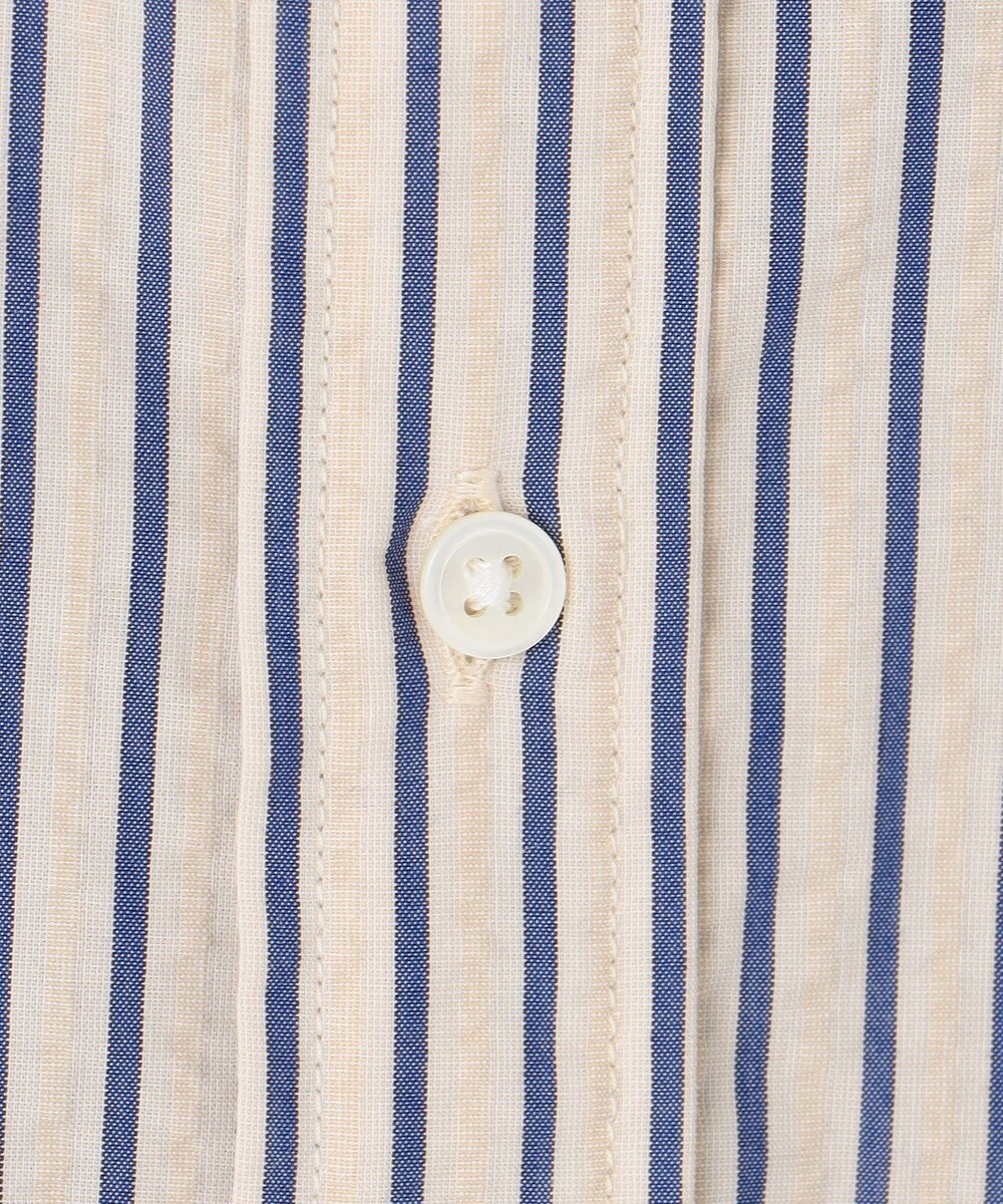 J.PRESS MEN 【KING SIZE】【クールマックス】サッカー マルチストライプ バンドカラーシャツ 