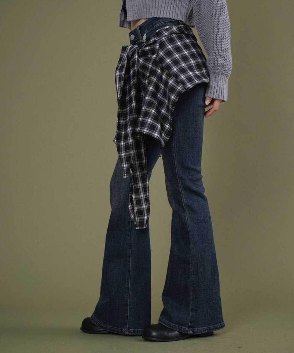 WEGO フェイクスリーブフレアデニム 