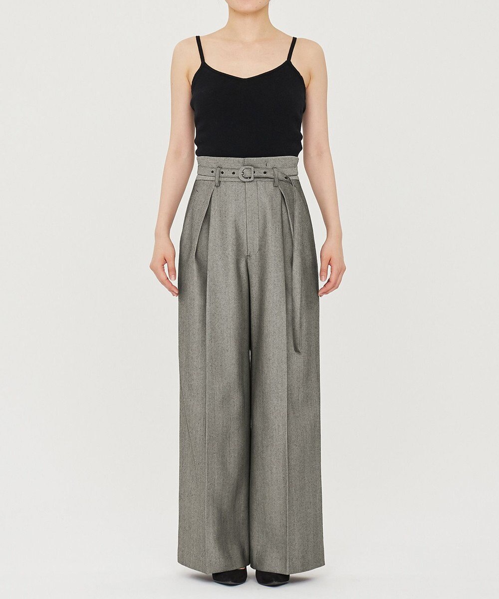 uncrave ヘリンボーンスーツ ワイドパンツ（uncrave WHITE） 