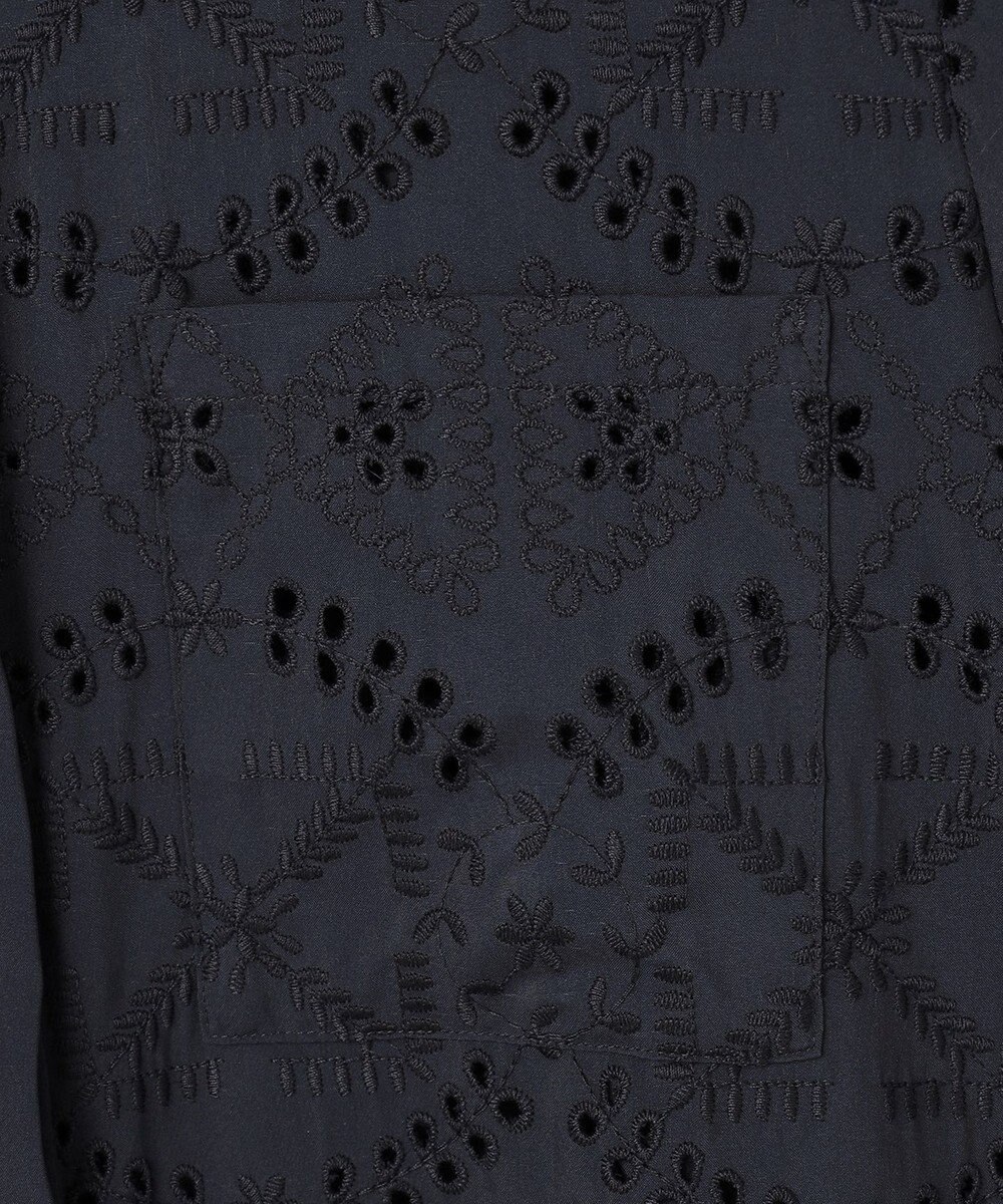 J.PRESS LADIES L 【一枚で着映え】エンブロイダリー ボクシーシャツ 