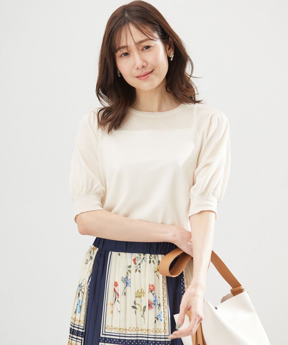 組曲 S シアーパフ袖 ニット 